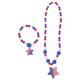 thumbnail image 3 of 1 juego de cuentas de madera para colgar en el cuello, pulsera delicada, adorno para el Día de la Independencia., 3 of 7