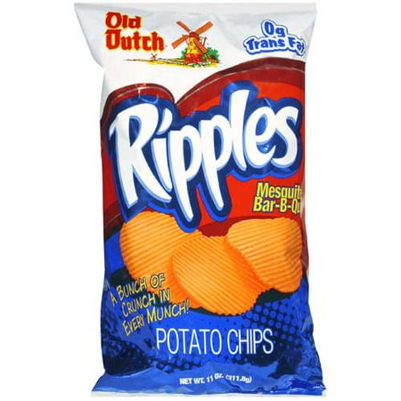 Old Dutch: Ripples Mesquite Bar-B-Que Potato Chips, 11 Oz