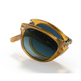 thumbnail image 2 of Persol Men's PO0714SM Steve McQueen Aviator Sunglasses, Opal Yellow/Blue Gradient Polarized, 54 mm, 2 of 6