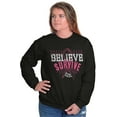 thumbnail image 4 of Breast Cancer Believe Survive Aware Women Crewneck Sweatshirt Brisco Brands X, 4 of 6