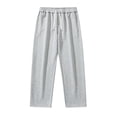 thumbnail image 3 of uikmnh Mens Sweatpants,Mens Winter Thickened Flannel Straight Leg Loose Pants with Solid Color and Comfortable Design for Sports and Leisure,Size L, 3 of 7