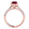 thumbnail image 4 of Aonejewelry 1.20 Ct. Halo Beautiful Design Created Ruby and Diamond Engagement Ring In 14k Solid Rose Gold, 4 of 4