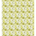 thumbnail image 3 of Grey Yellow Duvet Cover Set, Repeating Motifs Basic Abstract Flowers Continuous Print, Decorative 3 Piece Bedding Set with 2 Pillow Shams, Queen Size, Pastel Yellow Khaki, by Ambesonne, 3 of 3