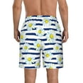 thumbnail image 3 of Naloa Daisy Striped Nautical Men's Beach Shorts, Surfing shorts, Swim trunks, Quick Dry Swim Trunks for Surfing Beach Fun - X-Large, 3 of 9