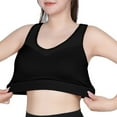thumbnail image 4 of Bigersell Bra and Panty Set Women's High-strength Shockproof Sport Underwear Breathable Yoga Vest Fitness Running Bra Female Plus Size Sports Bra Plus Spandex Training Bra Style 1096, Black 5XL, 4 of 7