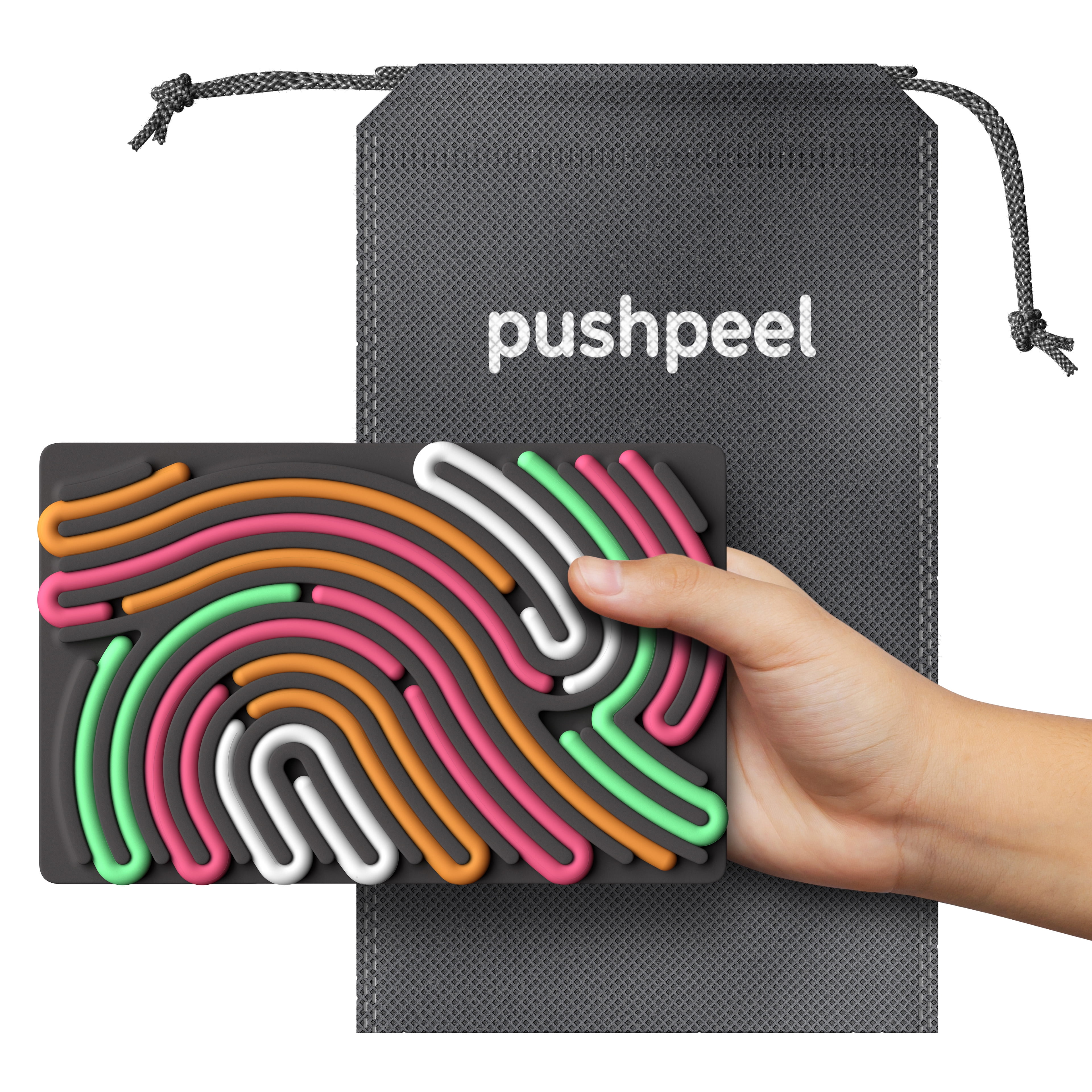 PushPeel Sensorik Board – Fidget-Board Zur Beruhigung, Für Kinder & Erwachsene (11x17cm, Grün)