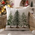 thumbnail image 2 of Christmas Pillow Covers 18x18 Inch Set of 2 Green Christmas Tree with Cedar Decorative White Throw Pillows Winter Christmas Decor for Home Couch ST-020A18, 2 of 6