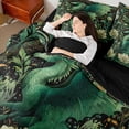 thumbnail image 3 of Erosebridal Animal Green Dragon Twin Bedding Sets 7-Piece For Boys Girls,Vintage Flowers Bedding Comforter Set For Kids Teens,Black Reversible, 3 of 6