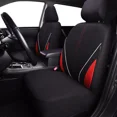 thumbnail image 2 of Flying Banner Car Seat Covers Front Rear Full Set Protectors Auto Interior Car Accessories Rear Bench Split 40/60 50/50 60/40 Piping Sporty Red Black, 2 of 3