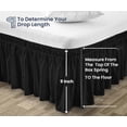 thumbnail image 5 of SGI Bedding 18 Inch Wrap Around Bed Skirt | Microfiber Bed Skirt | Fade Resistant, Wrinkle Free, Anti-static, Decorative, Extra Storage Space, Clutter-Free | Queen, Black, 5 of 8
