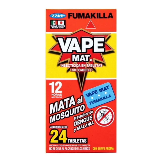 Insecticida Vape mat en tabletas 1 paquete con 24 pzas