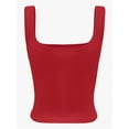 thumbnail image 5 of Women's Square Neck Crop Top Basic Sleeveless Fitted Tank Top Casual Cami, 5 of 5