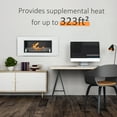 thumbnail image 5 of HOMCOM Ethanol Fireplace, 43.25" Wall-Mounted 0.73 Gal Stainless Steel Max 323 Sq. Ft., Burns up to 4 Hours, White, 5 of 9