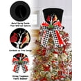 thumbnail image 3 of Bigfoot Snowman Christmas Tree Topper Decorations with Glitter Star Xmas Ornaments Home Decor 3D Wreath Attachment Winter Holiday Festive Gift Fits for Small 3-4ft Tree Fabric, 3 of 12