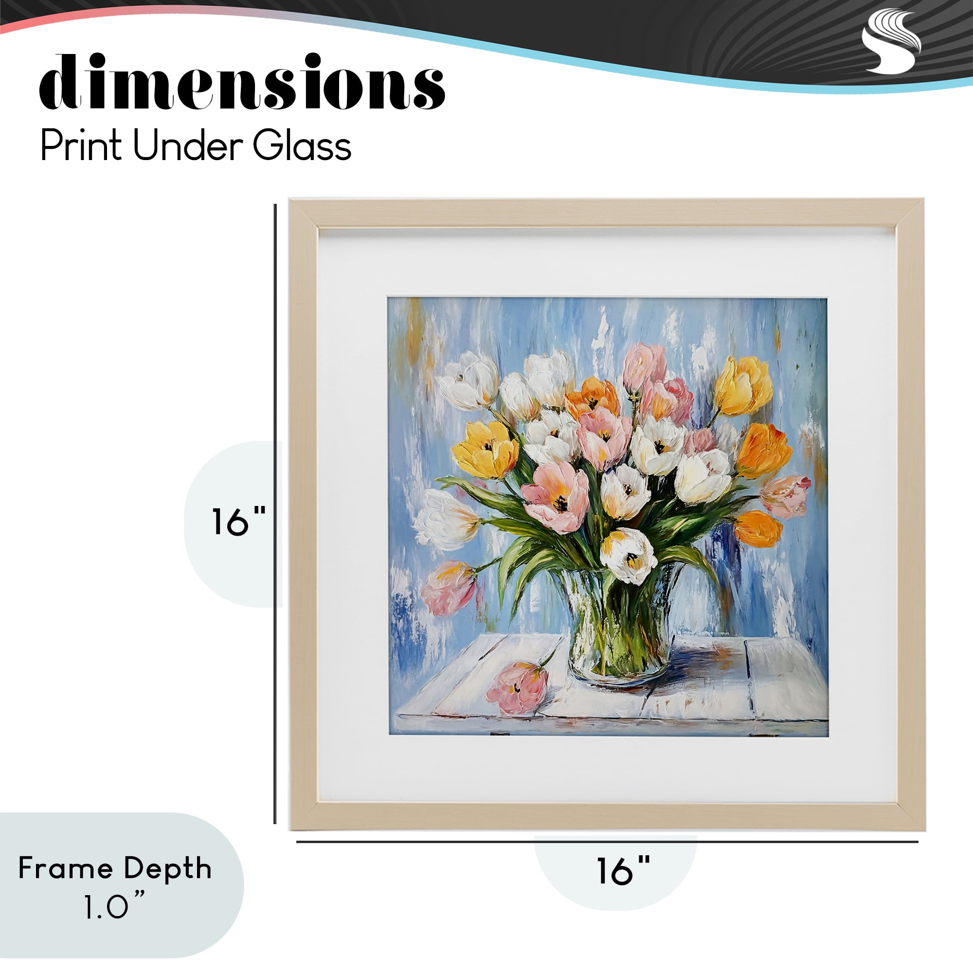 Stupell Industries Her Cottage Garden Tulips Birch Framed Print Under Glass, design by Tina LeCour