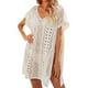 thumbnail image 1 of Traje de baño Prolriy para mujer, moda de verano para mujer, tejido de punto ahuecado, elegante, para playa, bikini, blusa, vestido de playa, ropa de baño, para mujer, color beige, 1 of 8