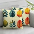 thumbnail image 3 of JRXY Palm Leaves with Lush Branches and Leaves Tropical Jungle Palm Leaves Plush Pillowcase Set of 2 White, 3 of 7
