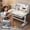 Blue, variant on YNCE Kids Study Desk, Kids' Table Chair Sets with Castle Backboard, Storage,Drawers,Bookshelf,Child Toddler Writing Homework Table for Children's Room, Bedroom, Living Room