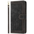 thumbnail image 2 of Leather For Samsung Galaxy A53 5G Case Tulip Embossed 5-card  Flip Wallet Leather Case with Card Holder Magnetic Closure  Phone Cases Cover,Black,For Galaxy A53 5G, 2 of 7