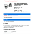 thumbnail image 2 of Front Upper Control Arm Bushing - Compatible with 1995 - 1999 GMC C1500 Suburban 1996 1997 1998, 2 of 2