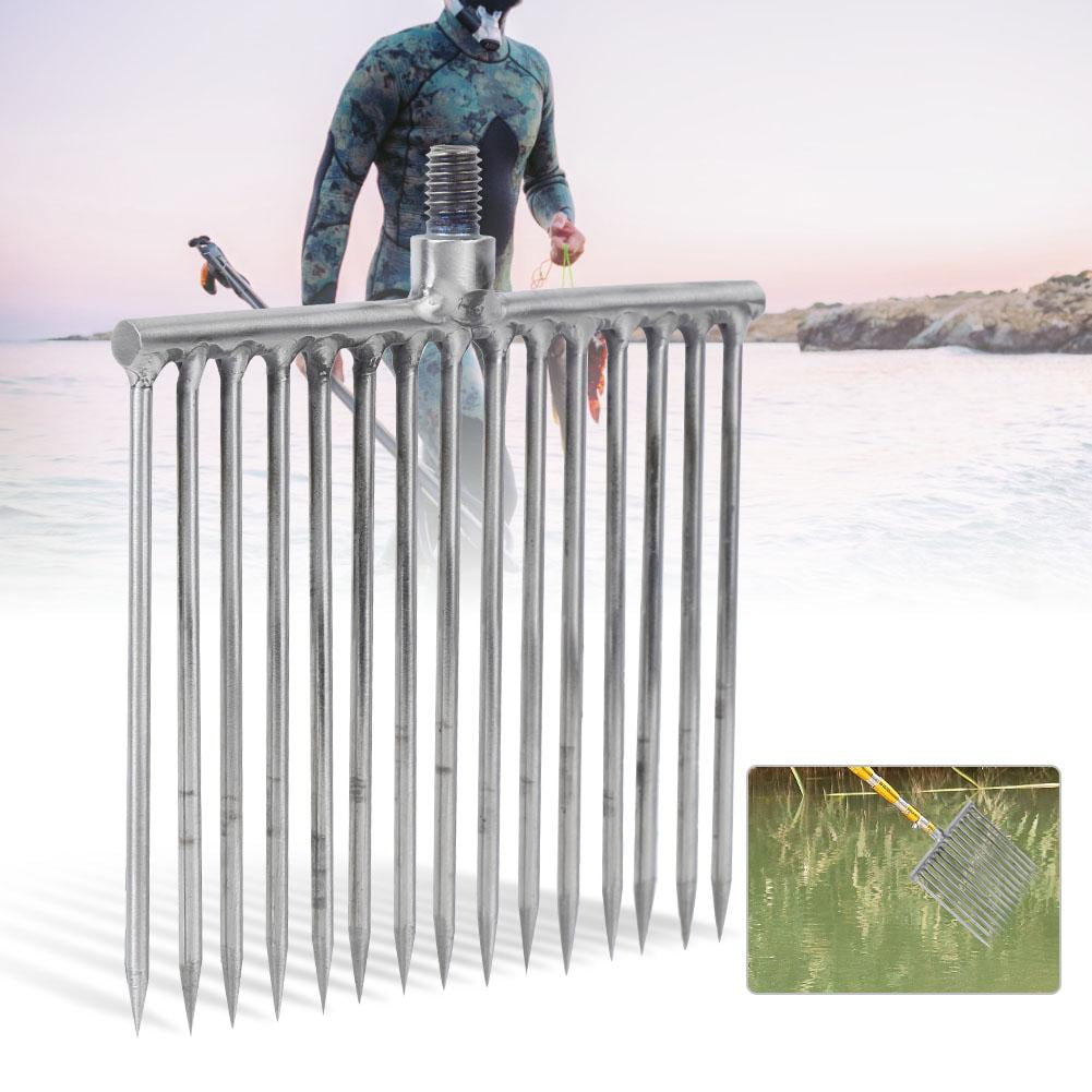 Fishing Spear-15 Prong Stainless Steel Harpoon Fish Spear Gig Fork for Outdoor Fishing Tackle