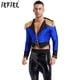 thumbnail image 2 of Prendas de abrigo de circo para hombre, disfraz de mago de circo, disfraz de Halloween, abrigo de cola cruzado de manga larga con cuello en V profundo, 2 of 5