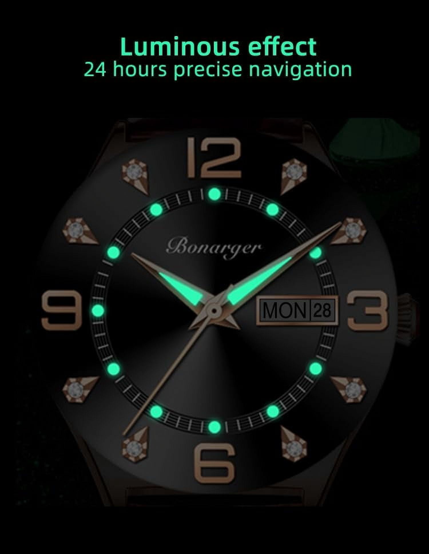 Leather Women Watches Ladies Dress Analog Quartz Date Classic Luminous Leather Strap 3ATM Waterproof Female Wrist Watch