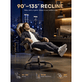 thumbnail image 5 of HLDIRECT Gaming Chair with Massager Lumbar Support, Ergonomics Computer Chair with Headrest, Brown, 5 of 8