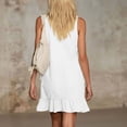thumbnail image 4 of LIaqionyy Mini Dresses for Womens Cotton Linen Summer Scoop Neck Sleeveless Casual Loose Tunic Tank Sundress, 4 of 6