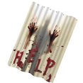 thumbnail image 2 of Cortina de ducha temática de Halloween Ducha de baño Bañarse Drapeado sangriento Decoración de miedo de vacaciones kenally HA000140-00B, 2 of 4