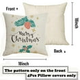 thumbnail image 5 of Christmas Throw Pillow Covers 18 x 18 Inches Set of 4 Xmas Series Winter Holiday Cushion Cover Linen Case Pillow for Sofa Couch Home Decor Christmas Decor, 5 of 7
