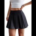 thumbnail image 1 of Falda de Tenis Plisada de Cintura Alta para Mujer y Niña, Estilo Escolar, Corte A Negro L, 1 of 10