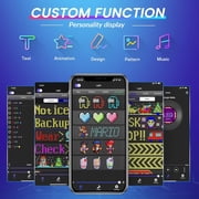 PECHAM 14.7 inch Flexible Programmable LED Sign, Car Decor Scrolling Light Sign with App Control Custom Text Pattern Pre-Made Animation