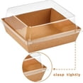 thumbnail image 3 of YSTDHL 20 Pack Paper Charcuterie Boxes with Clear Lids, Disposable To Go Food Containers for Cookies, Cupcakes, Muffins, Slice Cakes, Cocoa Bombs and Strawberries (Brown), 3 of 7