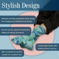 thumbnail image 4 of BambooMN Women's Bamboo Tie Dye Crew Socks - Blue Green - Extra Large - 2 pairs, 4 of 4