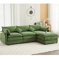 thumbnail image 7 of Tabaray 101" Sectional Sofa Couch, Modular L Shaped Sectional Sofas, Comfort L Sofa Couch for Living Room Sleeper Comfy Furniture Modern Couch Sofa with Chaise Ottoman Office Apartment, (Green ), 7 of 7
