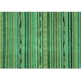 thumbnail image 1 of Ahgly Company Machine Washable Indoor Rectangle Abstract Turquoise Blue Modern Area Rugs, 4' x 6', 1 of 4