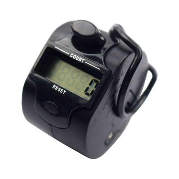 Seitruly Contador de conteo Clickers Número de 5 dígitos Enumerador digital LCD Herramienta de conteo electrónico para suministros de tejido Videojuegos y accesorios Negro