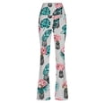 thumbnail image 6 of Owordtank Women's High Waisted Bootcut Yoga Pants with 70s Flare - Retro Boho Bell Bottoms in Vintage Prints for Hippie & Festival Wear, 6 of 8