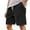 Black, variant on NAFUU Mens Shorts Comfort Fit Mens Corduroy Shorts Casual 7 Inch Elastic Waist Drawstring Summer Beach Loose Fit Shorts Relaxed Fit Pants