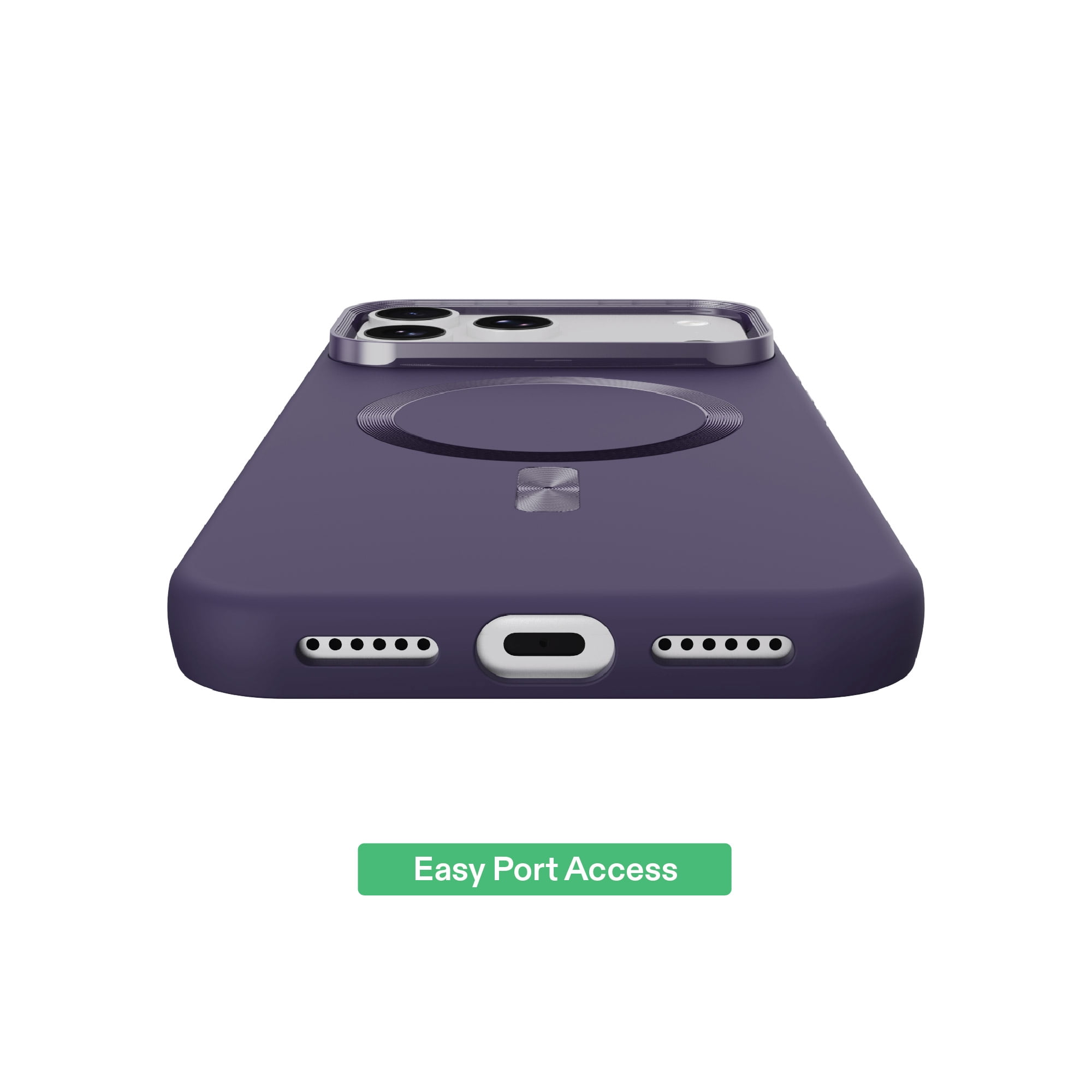 onn Soft Touch Phone Case for iPhone 18 Pro Max / 17 Pro Max, MagSafe Compatible - Purple