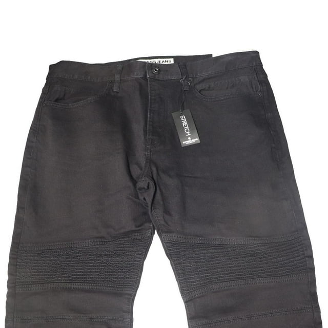 Express Jeans Mens Rocco Slim Fit Skinny Leg/Stretch - (W36 x L30) - Black/Ridge