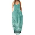 thumbnail image 1 of Robes d'Été pour Femmes Maxi Robe Spaghetti Robe de Ceinture Grande Taille Décontractée Plage Boho Robe de Soleil avec Poches, 1 of 5