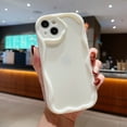thumbnail image 3 of Funda de silicona suave para iPhone, carcasa transparente ovalada con ondas rizadas, para modelos 16, 15, 14, 13, 12, 11 Pro Max, XR, X, XS, SE, 7, 8, 15 Plus, 3 of 5