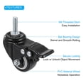 thumbnail image 3 of 1.5 Inch Stem Casters, Wire Shelf Caster Wheels Threaded Swivel Stem Wheels Wire Shelving, Black 4 Pack, 3 of 6