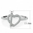 thumbnail image 2 of Luxe Jewelry Designs Women's Stainless Steel Heart Shaped Ring with CZ - Size 6 (Pack of 2), 2 of 4