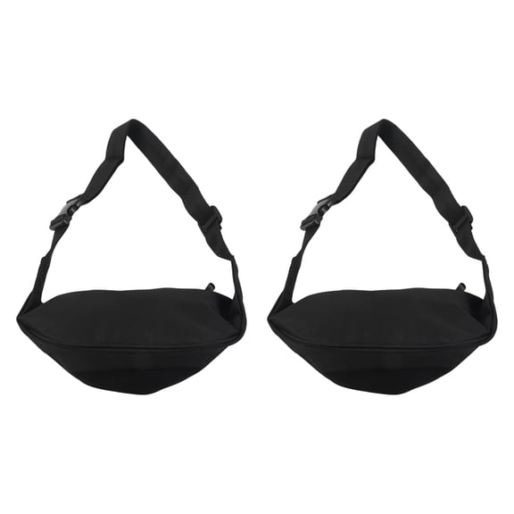 2X Bag Fanny Pack Hip Waist Festival Money Pouch Belt Wallet Sport Holiday Kids Black,2 x Bag,Black