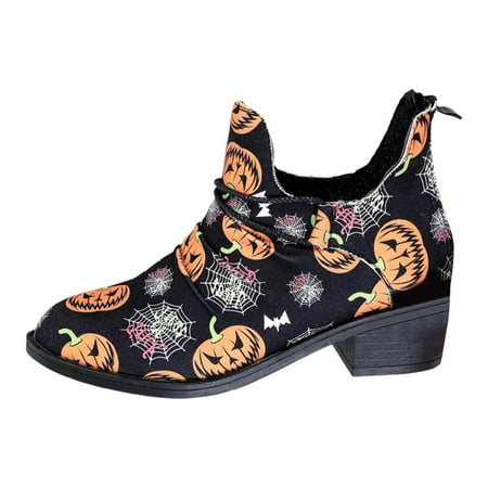 

PMUYBHF Women s Fashion Color Matching Autumn And Winter Women s Boots with Side Zipper Short Boots 36.98