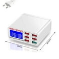 thumbnail image 2 of 6-Port USB Charger OC3.0 LCD Screen Displays Voltage and Current Fast Charging  Adapter Hub Multi Port USB Hub With Charger Dock Station with LCD Display Auto Detect Tech, 2 of 9