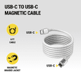 thumbnail image 2 of Câble tressé de recharge magnétique 60 watts USB-C à USB-C Strikeline CCBM6WT-SP Scosche 1,8 m, blanc, 2 of 11